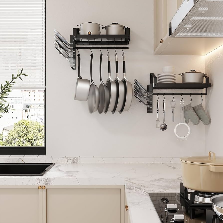 CORONA／UTILITY HANGING POCKET Amazon.com: CACXKEP Kitchen Hooks Rail with 8 Adjustable